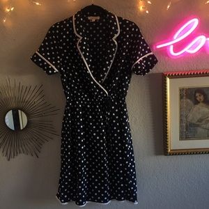 1950s Polka-Dot Collared Dress